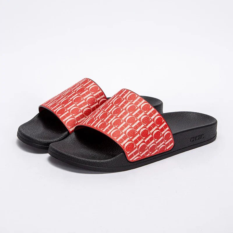 CHCH Monogram PVC Slide Sandals | Zarnesh