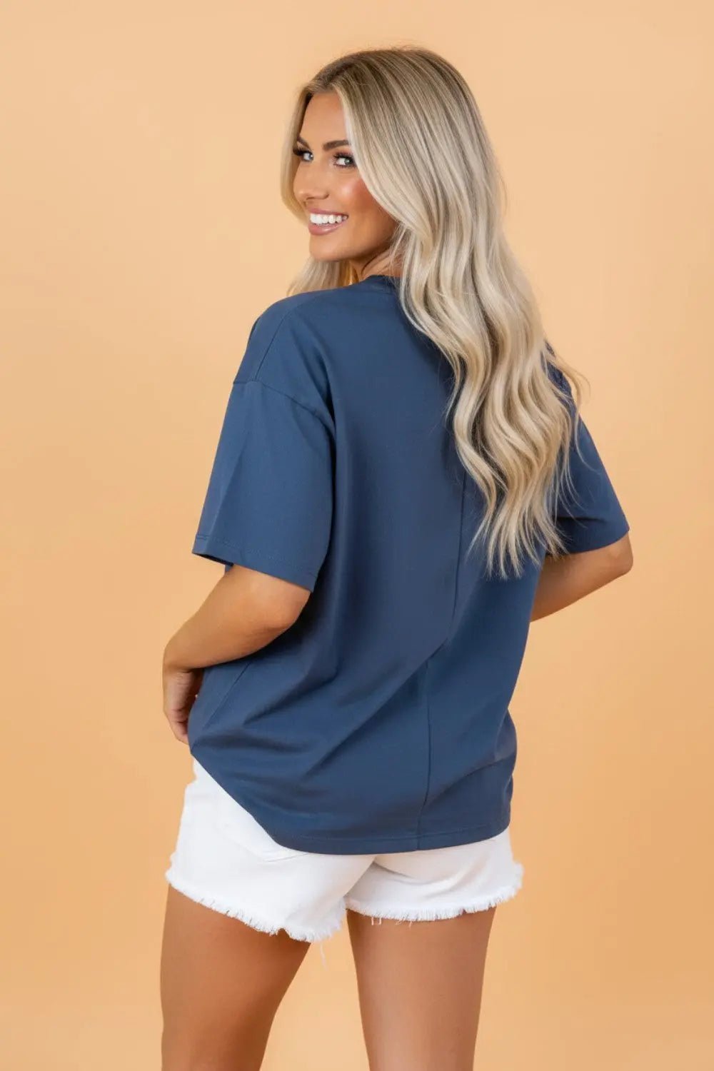 Colorblock Crew Neck Denim Pocket T-Shirt | Zarnesh