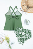 Colorblock Floral O-Ring Tankini Swimsuit | Zarnesh