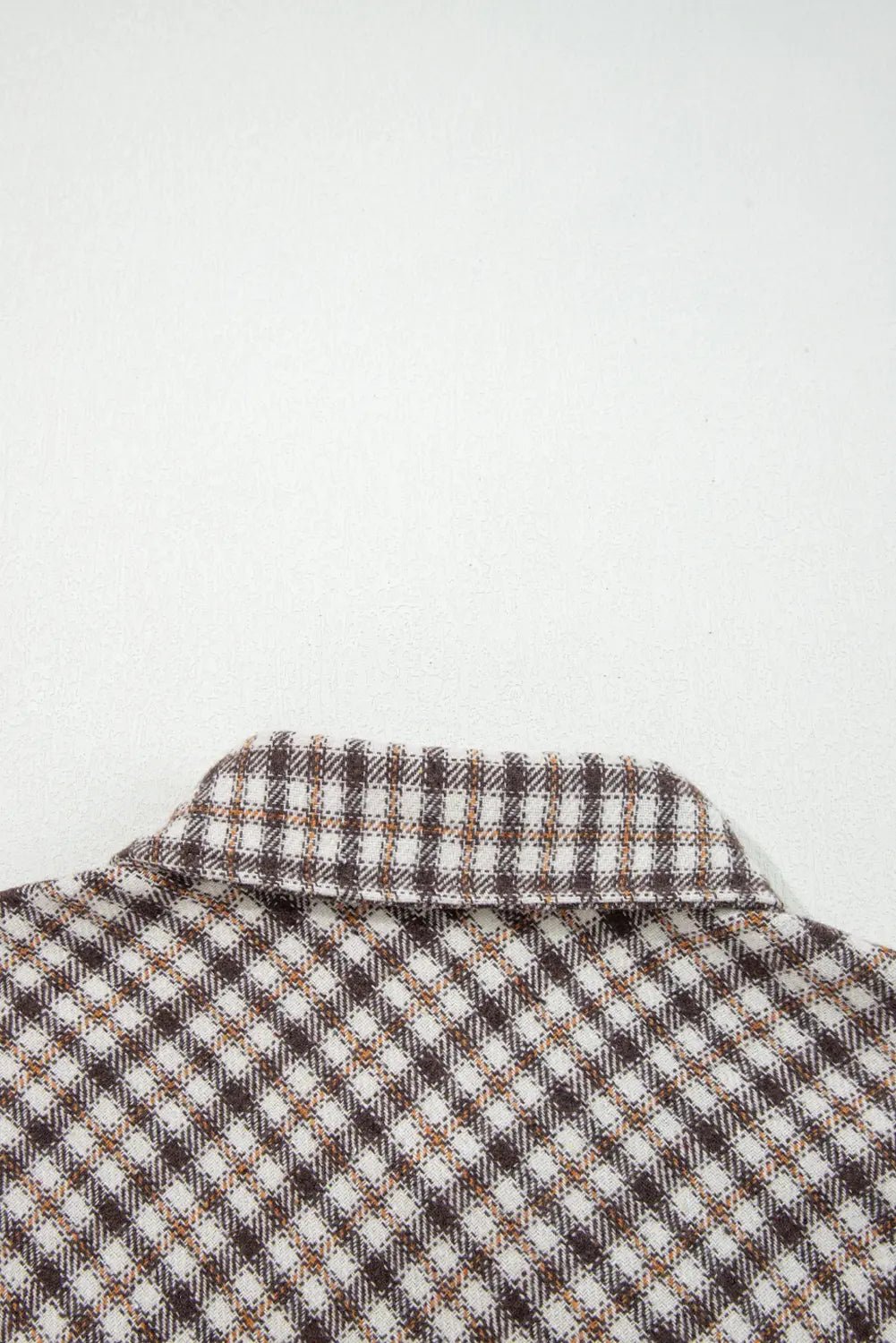 Contrast Plaid Corduroy Flap Pocket Shacket | Zarnesh