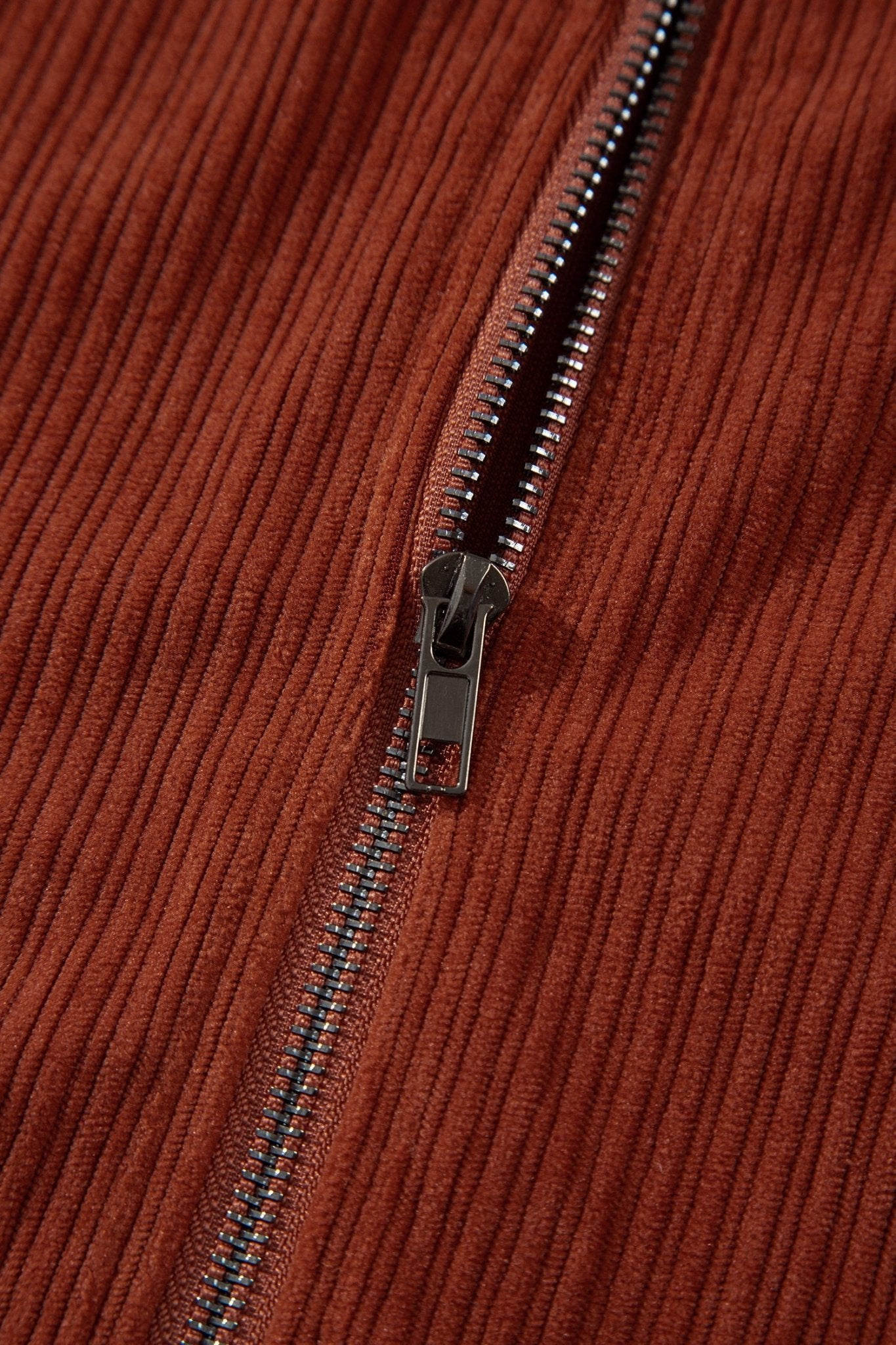 Corduroy Zip Front Cross Back Mini Dress | Zarnesh
