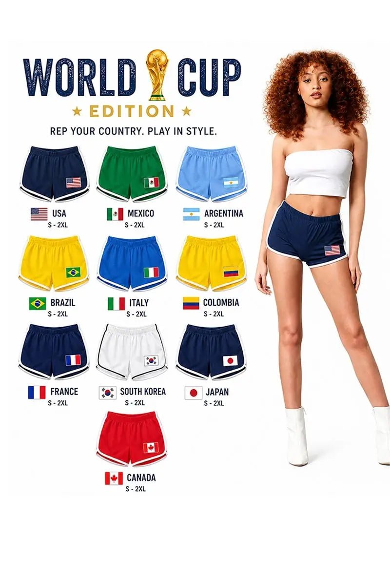 Cotton World Cup Country Flag Dolphin Shorts | Zarnesh