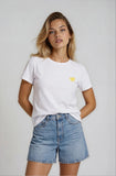 Crew Neck Lemon Caviar Beaded T-Shirt | Zarnesh