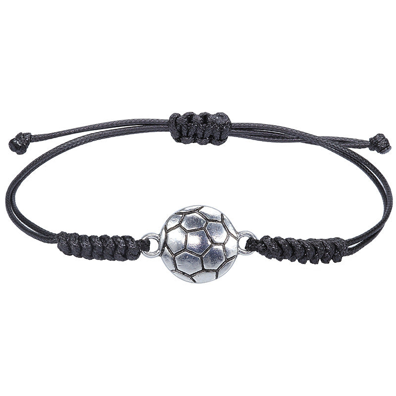 Artisan Crafted Elegance: Handmade Wax Thread Braided Hand Rope Alloy Bracelet