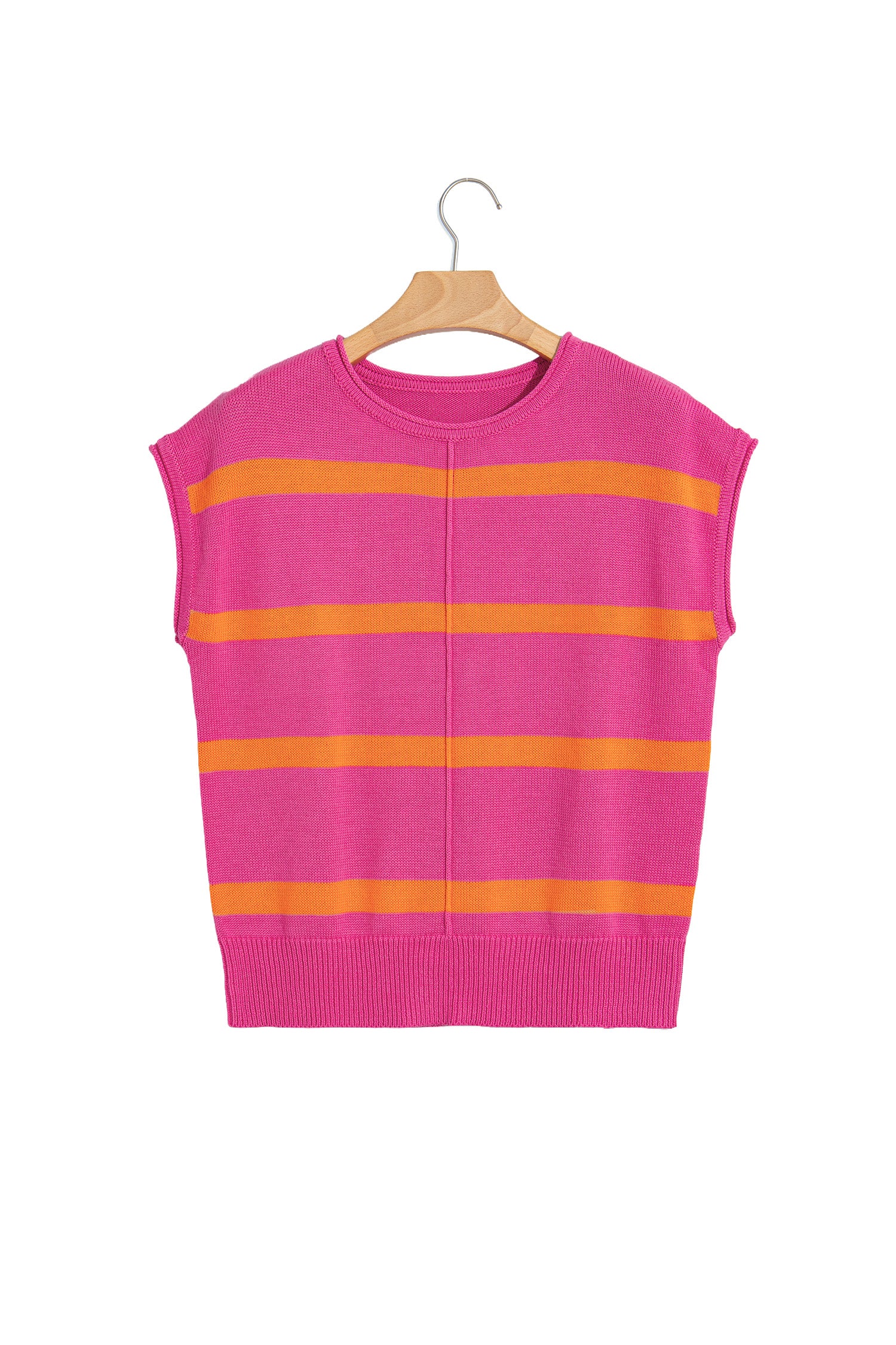 Striped Western Short Sleeve Knit Sweater | Zarnesh