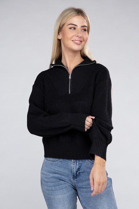 Women's Easy Wear Half Zip Pullover | Zarnesh