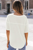 Women’s Jennifer Waffle Knit Drop Shoulder Loose Top | Zarnesh