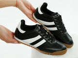 Women Blaster Anti Skid Sole Striped Lace Up Sneakers Zarnesh