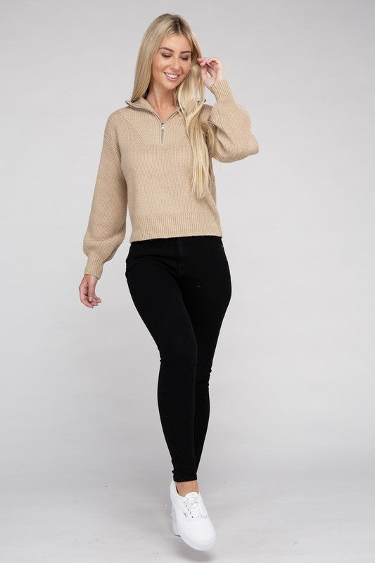 Women's Easy Wear Half Zip Pullover | Zarnesh