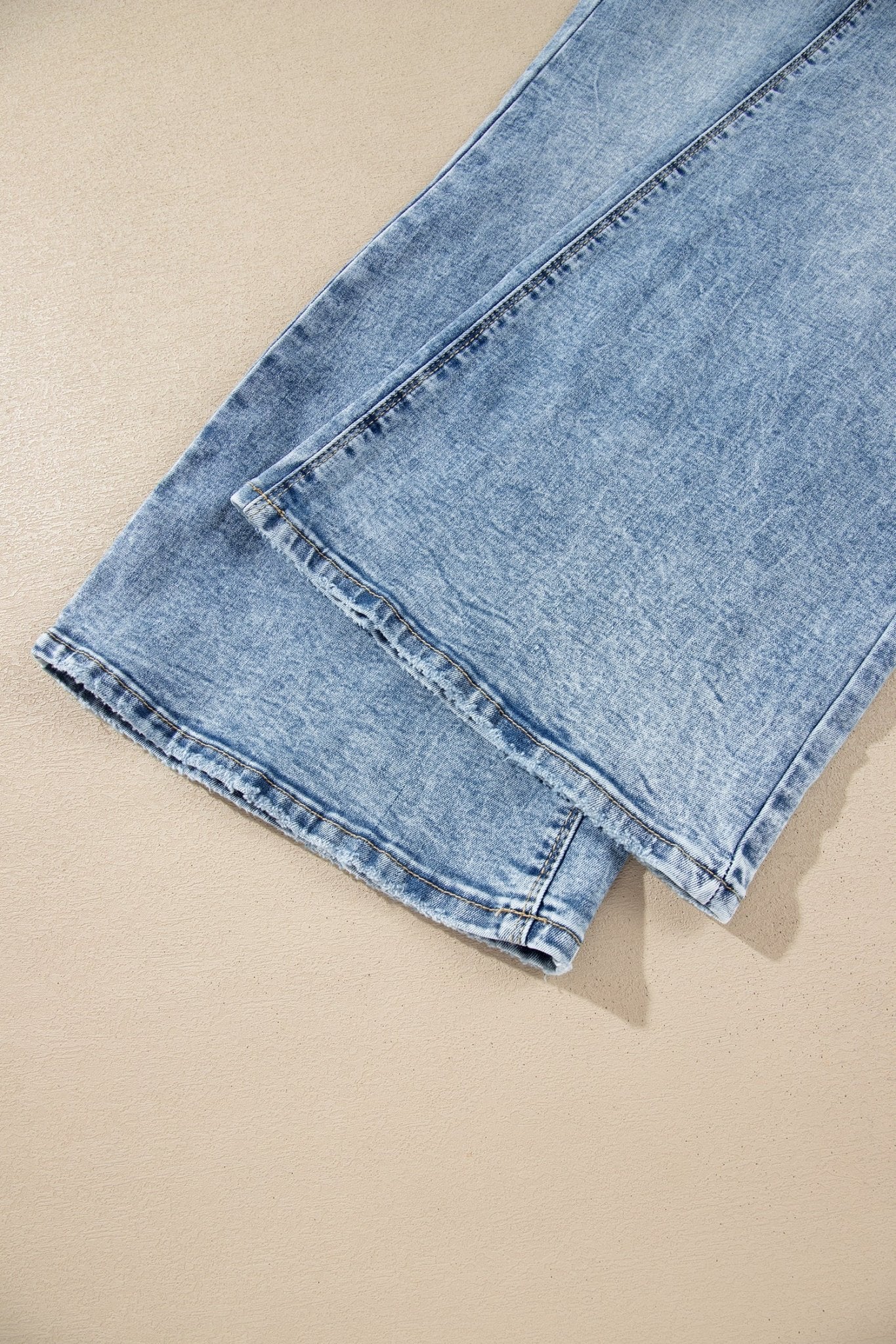 Double Button High Rise Waisted Flare Jeans | Zarnesh