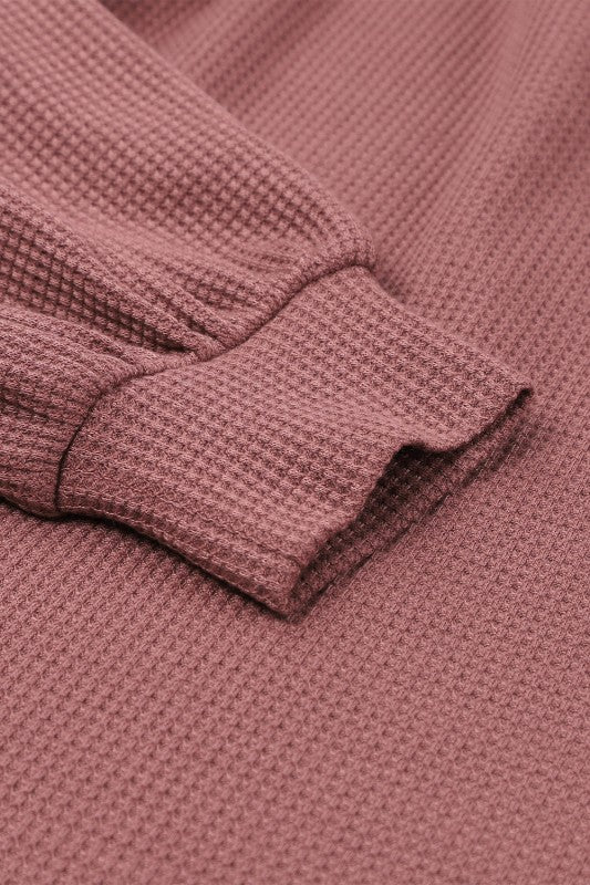 Women’s Hallie Square Neck Puff Sleeve Waffle Knit Top | Zarnesh