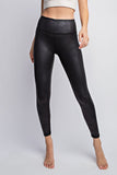 Women PU Chintz Full Length Leggings | Zarnesh