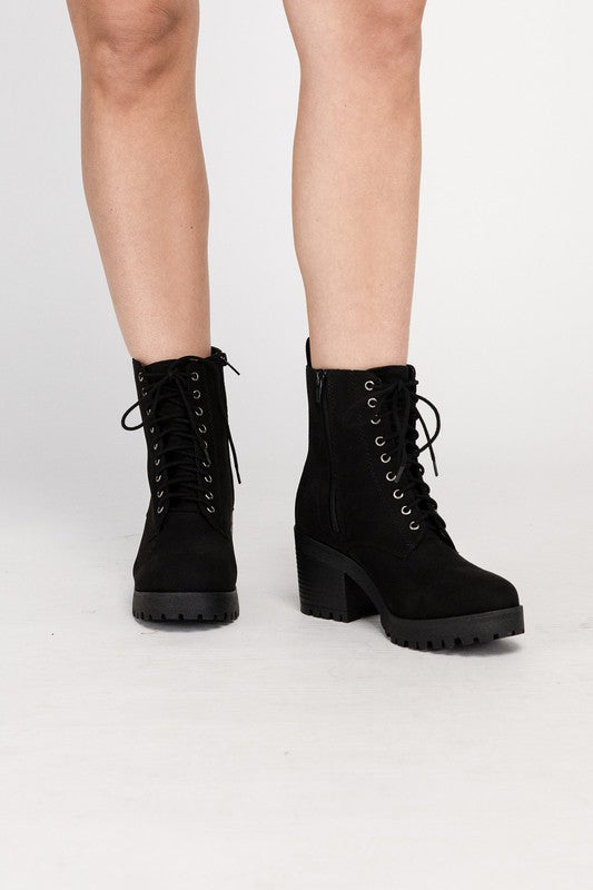 Women’s Fuzzy Combat Boots | Zarnesh