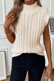 Women’s Sylvia Cable Knit Mock Neck Sweater Vest | Zarnesh