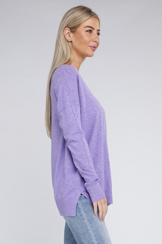 Women's Garment Dyed Front Seam Sweater | Zarnesh