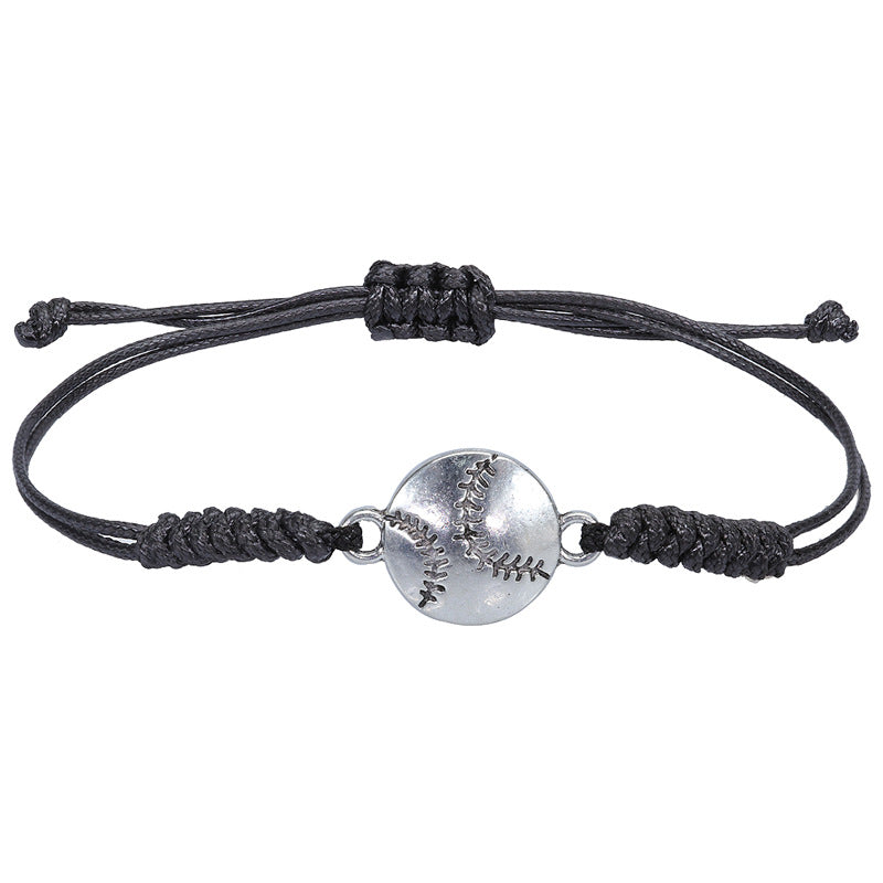 Artisan Crafted Elegance: Handmade Wax Thread Braided Hand Rope Alloy Bracelet