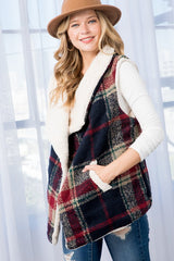 Women’s Warm Plaid Vest  | Zarnesh