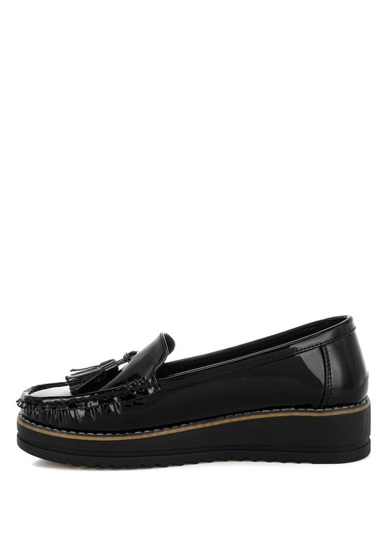 Women’s Strelka Tassel Detail Flatform Loafers | Zarnesh