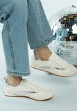 Women Moomba Paneling Round Toe Lace Up Sneakers | Zarnesh