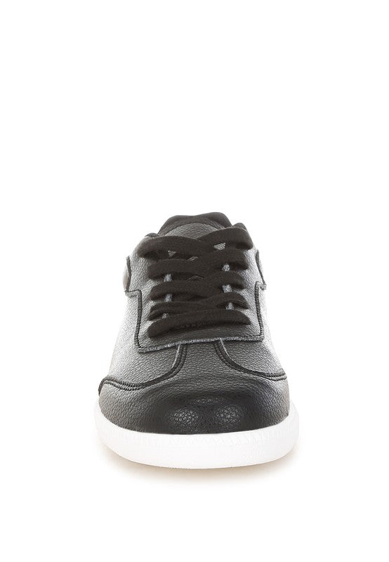 Women Bostonia Paneling Real Leather Lace Up Sneakers | Zarnesh