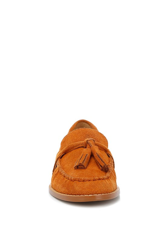 Women’s Rhone Tassels Detail Suede Loafers | Zarnesh