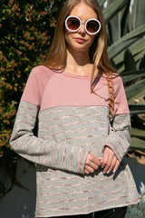 Women Plus Stripe Solid Mixed Sweatshirts | Zarnesh