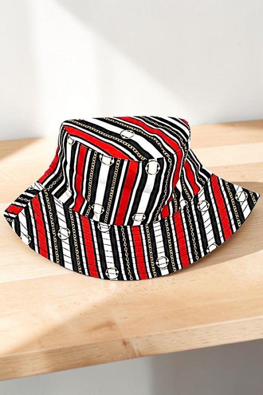 Fashion Striped Pattern Mix Print Bucket Hat | Zarnesh