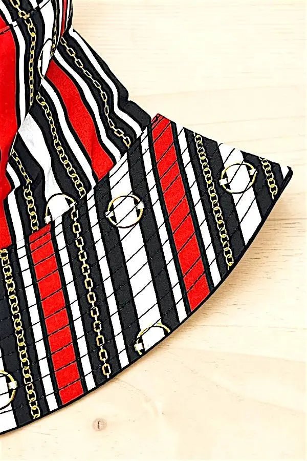 Fashion Striped Pattern Mix Print Bucket Hat | Zarnesh