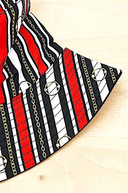 Fashion Striped Pattern Mix Print Bucket Hat | Zarnesh