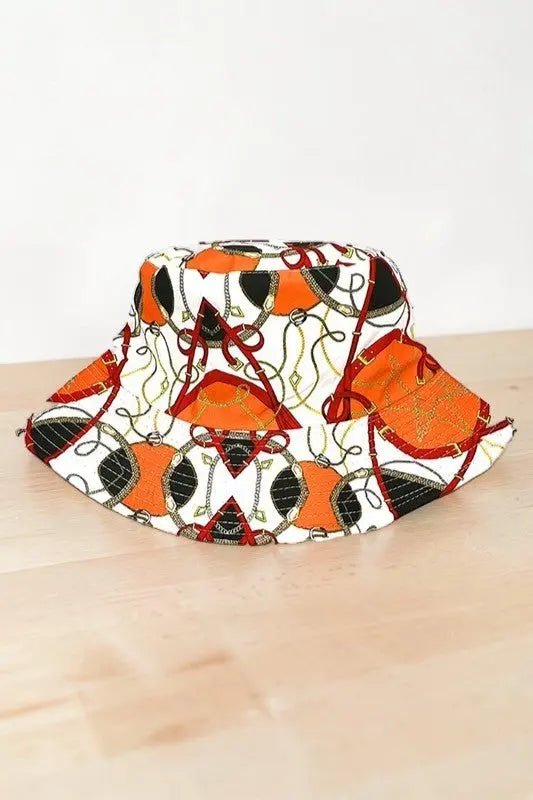 Fashion Vintage Mix Chain Print Bucket Hat | Zarnesh