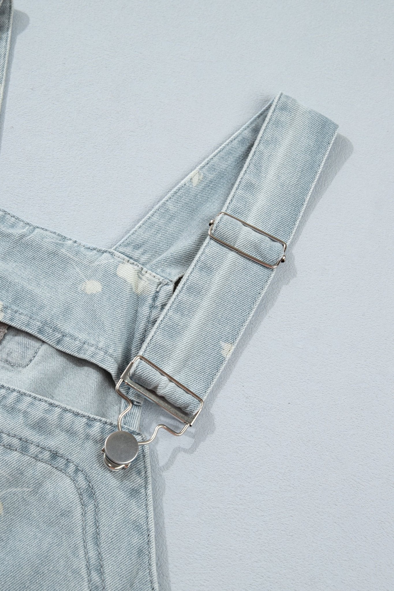 Floral Adjustable Strap Washed Denim Mini Dress | Zarnesh - ZarneshDresses/Mini Dresses