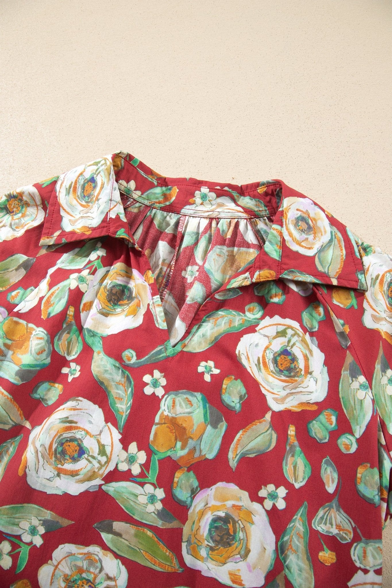 Floral Print Shift Ruffle Cuff Babydoll Dress | Zarnesh
