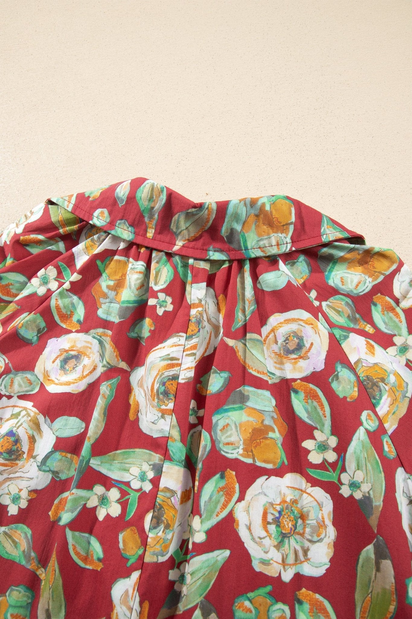 Floral Print Shift Ruffle Cuff Babydoll Dress | Zarnesh