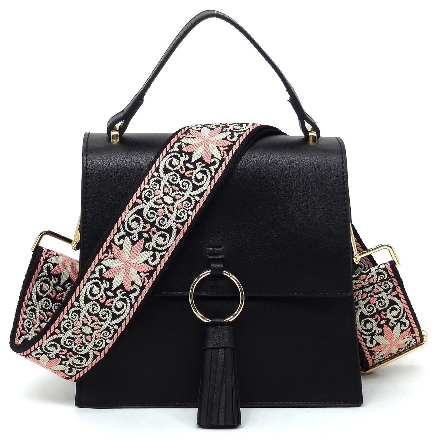 Floral Tribal Guitar 2 inch Crossbody Strap | Zarnesh