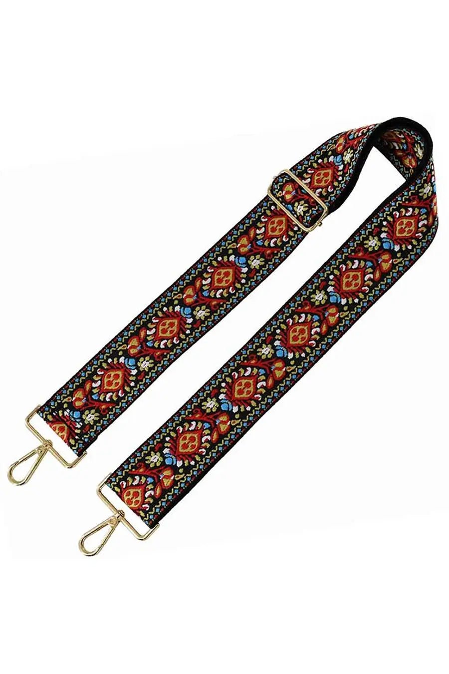 Floral Tribal Guitar 2 inch Crossbody Strap | Zarnesh
