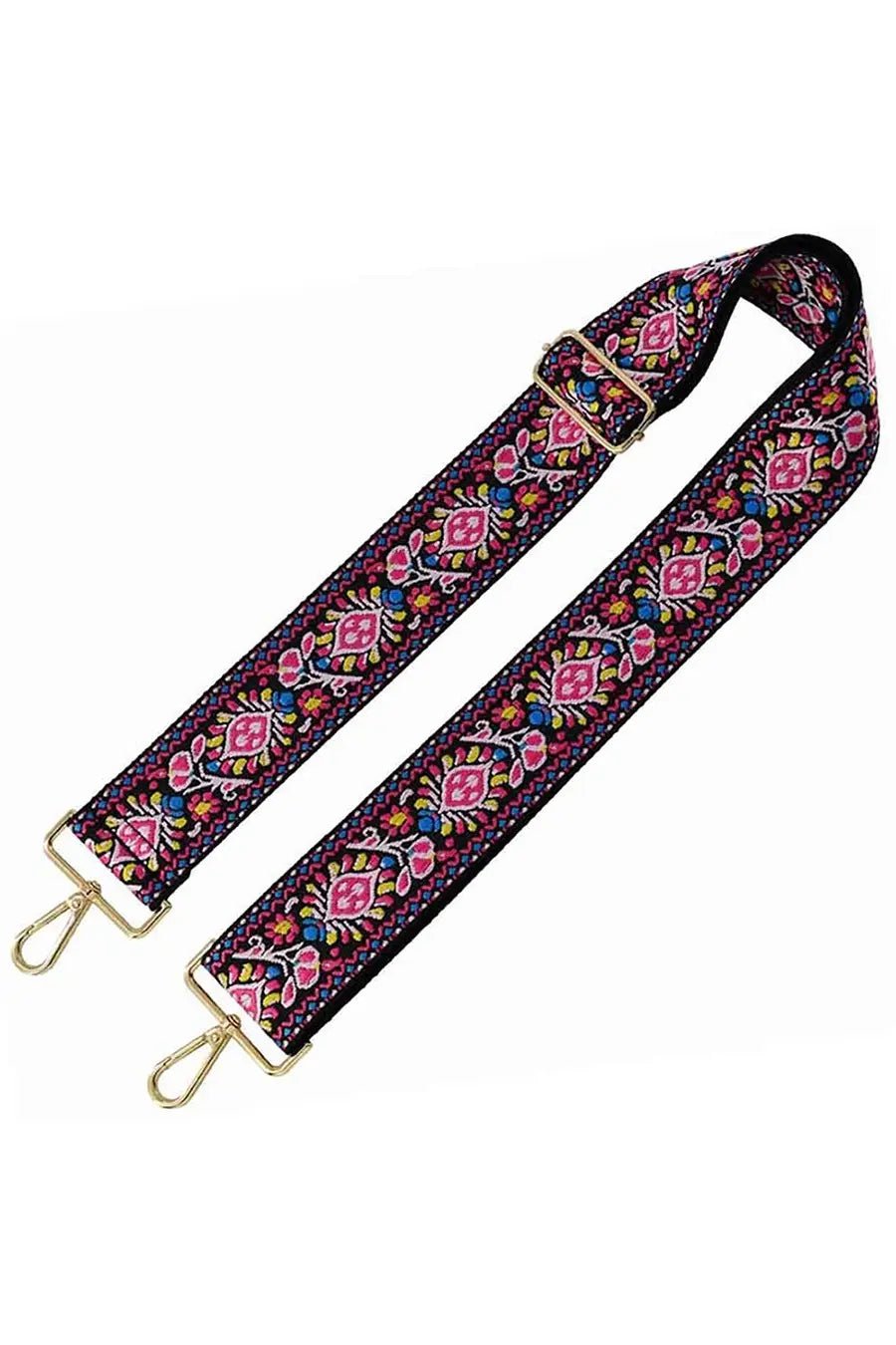 Floral Tribal Guitar 2 inch Crossbody Strap | Zarnesh