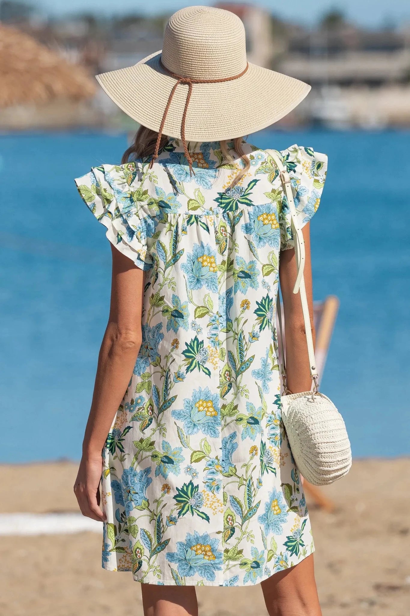 Giuliana Floral Sleeve Shift Mini Dress | Zarnesh