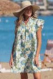 Giuliana Floral Sleeve Shift Mini Dress | Zarnesh