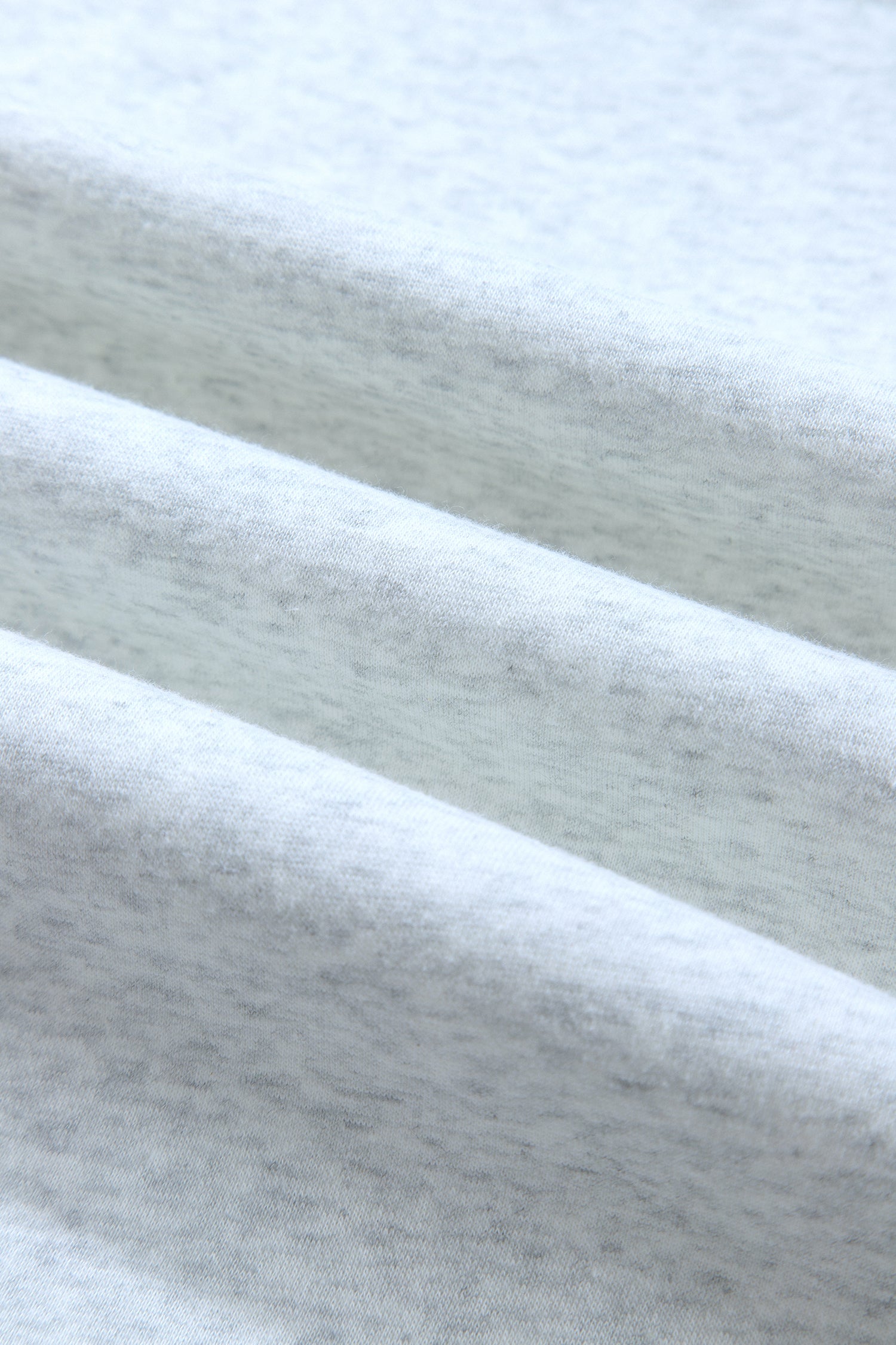 Heather gray sweatshirt fabric texture, close-up