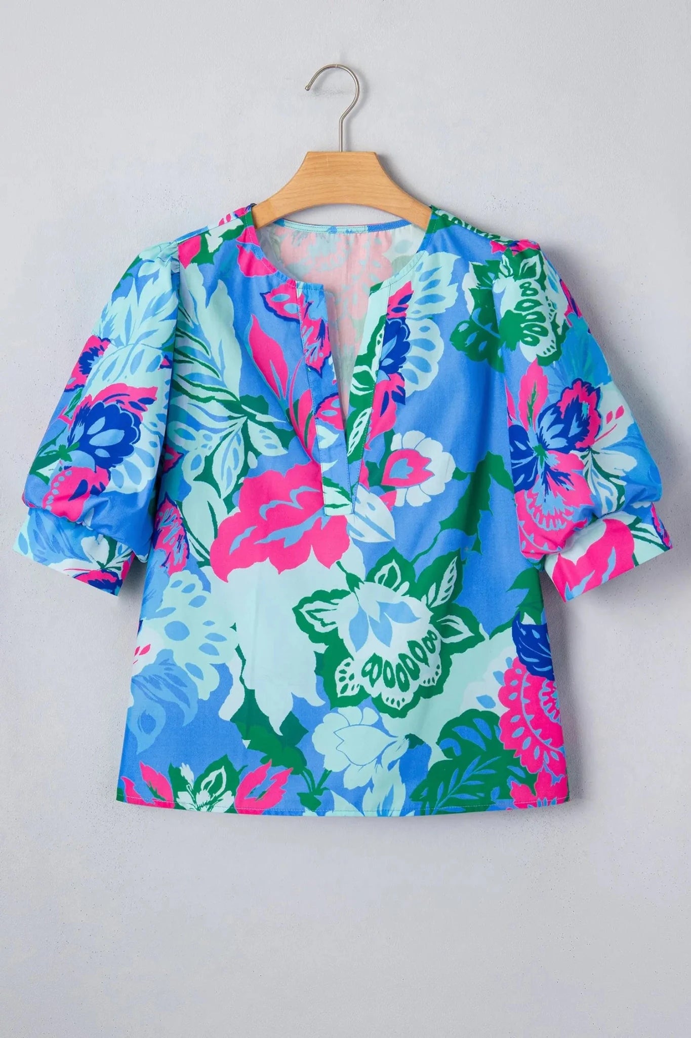 Tropical Ivanna Print Half Sleeve Blouse Top | Zarnesh