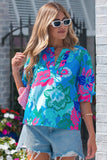 Tropical Ivanna Print Half Sleeve Blouse Top | Zarnesh