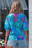 Tropical Ivanna Print Half Sleeve Blouse Top | Zarnesh