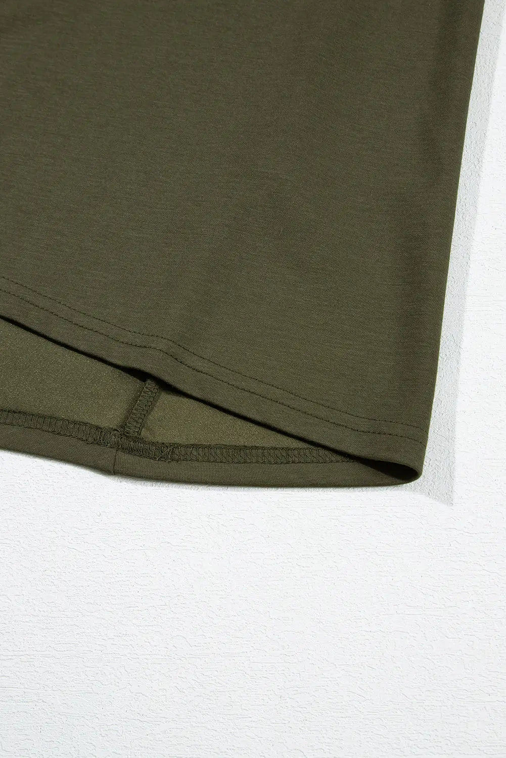 Hem detail on jungle green jersey midi dress