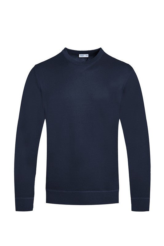 Men Solid Colour Soft to Touch Round Neck Sweater Zarnesh