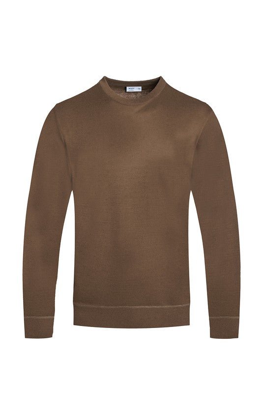 Men Solid Colour Soft to Touch Round Neck Sweater Zarnesh