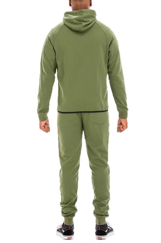 Men’s Casual Solid Full Zip Tracksuit Set | Zarnesh