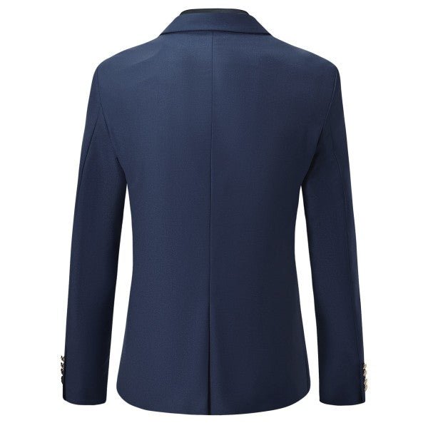 Men’s Double Breasted Blazer 2 Piece Contrast Collar Suit | Zarnesh
