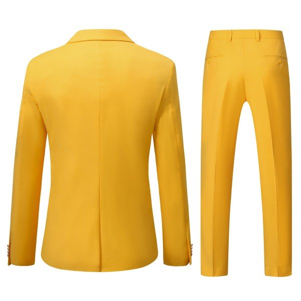 Men’s Double Breasted Blazer 2 Piece Contrast Collar Suit | Zarnesh