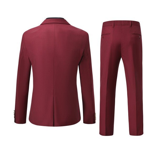 Men’s Double Breasted Blazer 2 Piece Contrast Collar Suit | Zarnesh