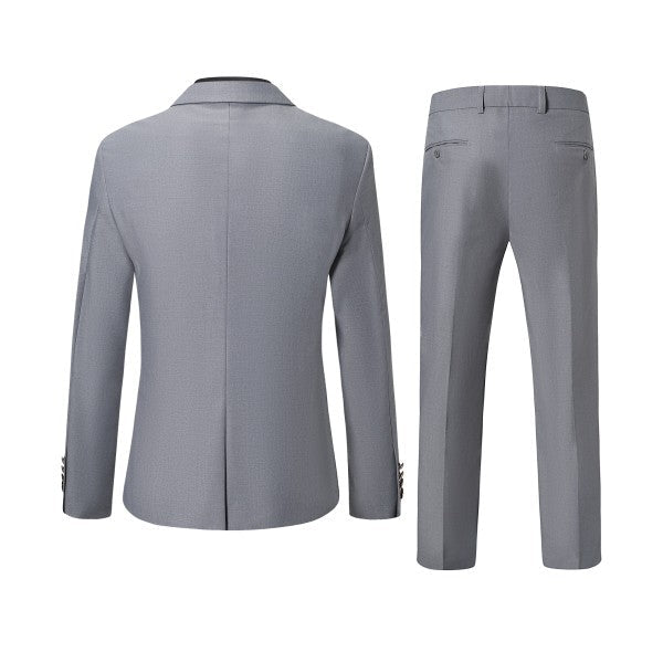Men’s Double Breasted Blazer 2 Piece Contrast Collar Suit | Zarnesh